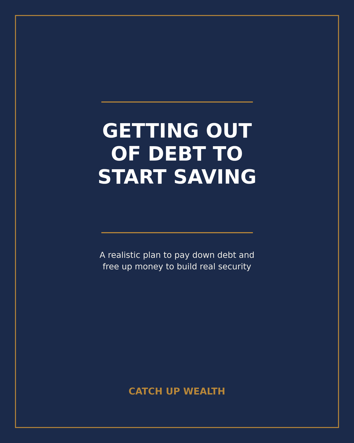 Getting Out of Debt to Start Saving
